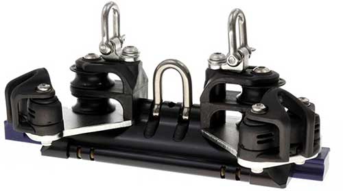 Réglage chariot de GV Lewmar NTR avec taquet et réas doubles